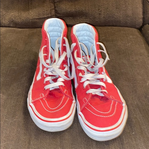 Vans High Tops Red Size 9 - Picture 2 of 3